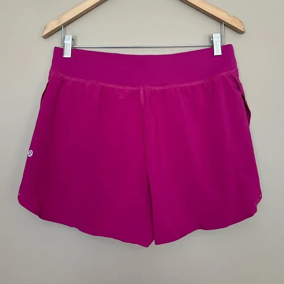{Lululemon} Fast and Free Reflective High-Rise Classic-Fit Short 3" in Magenta - Picture 4 of 11